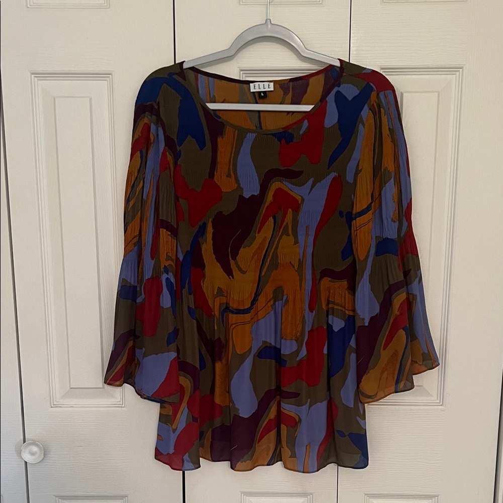 Elle Multicolor Abstract Blouse
